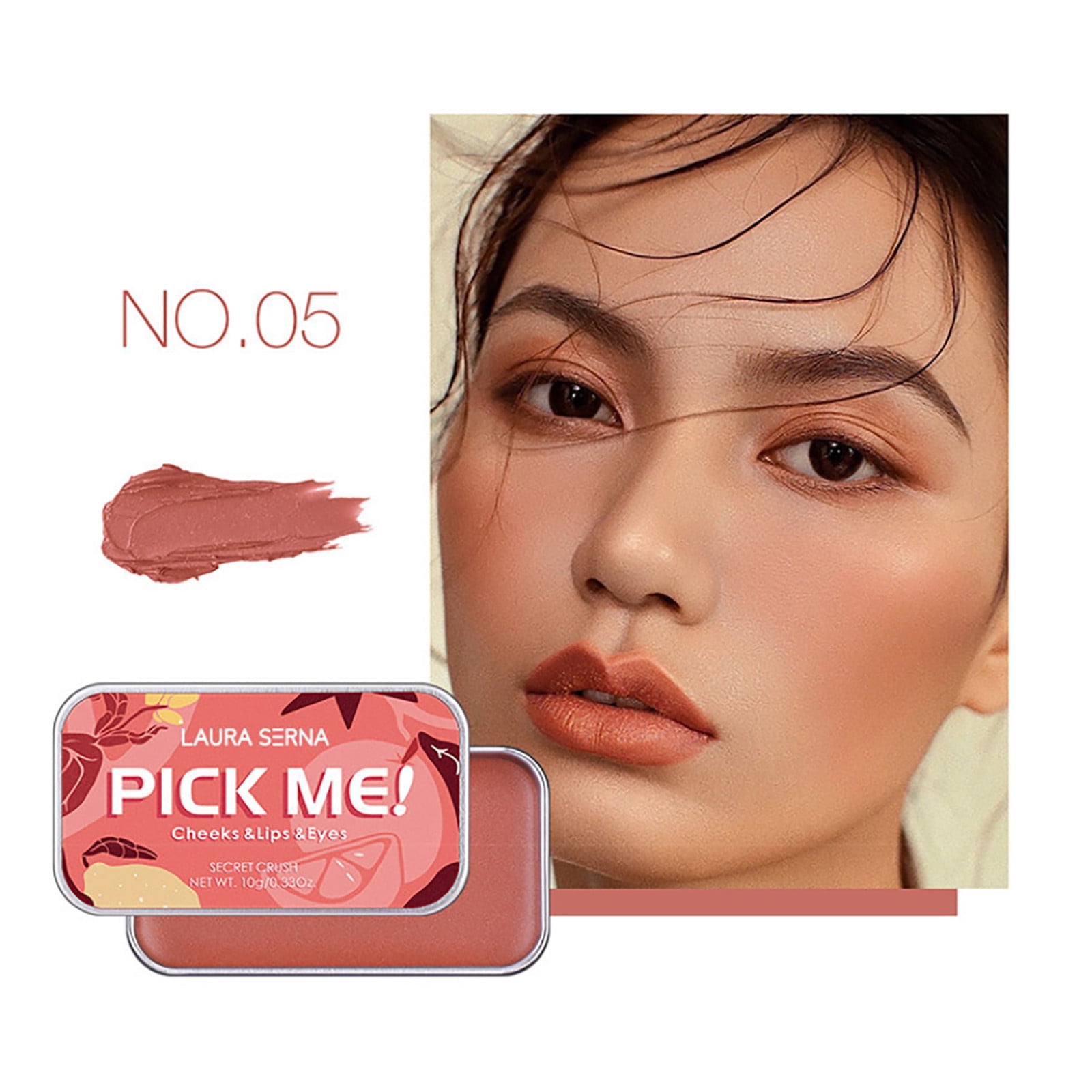 Rdeuod Threeinone Blush Makeup,Cream Blush For Cheeks,Face Blush Eye