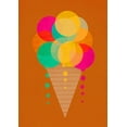 thumbnail image 2 of Treechild 11x14 White Modern Wood Framed Museum Art Print Titled - Neon Ice Cream, 2 of 4