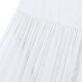 thumbnail image 6 of Moggemol Big Girls Mock Neck Cutout Back Praise Lyrical Dance Workout Maxi Dress Sleeveless Leotard White 12, 6 of 7