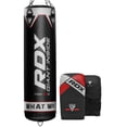 thumbnail image 1 of RDX Punch Bag 60LB,80LB, Leather Adult Punch Bag and Boxing Gloves, 5ft, Black, 1 of 8