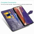 thumbnail image 3 of Samsung Galaxy Note20 Ultra Case, Dteck ShockProof Premium PU leather Magnetic Flip wallet Case with Kickstand and Flip Cover For Samsung Galaxy Note 20 Ultra 5G, Purple, 3 of 9