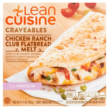 LEAN CUISINE Craveables Chicken Ranch Club Flatbread Melt 6.5 oz Box ...