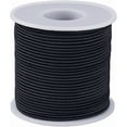 thumbnail image 1 of Cuerda elástica negra de 2 mm (54,7 yardas/50 m), resistente, redonda, elástica, con carrete., 1 of 8