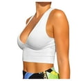 thumbnail image 3 of MRULIC tank top for women Women's Sexy Fashion Sleeveless Deep V-Neck Hollow Out Tight Tank Tops Womens tank tops White + S, 3 of 8