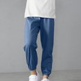 thumbnail image 5 of Wlynlyn Kids Jogger Pants Elastic Waist Cuffed Ankle Casual Soft Lightweight Trousers Multi Colors(12-13 Years,Dark Blue), 5 of 7
