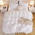 thumbnail image 6 of Litanika White Queen Size Fluffy Bedding Set,Winter Soft Faux Fur Bedding Comforters Set, Fuzzy Thick Heavy Puffy Comforter Set, 6 of 7