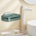 Wall Mounted Double Laundry Soap Dish with Glacier Pattern No Punch