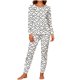 thumbnail image 3 of TaTaai Cozy Couple Matching Pajama Set, Christmas Valentine's Day Matching Loungewear, Long-Sleeve Round Neck Double Pocket Set Gift, 3 of 8