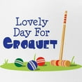thumbnail image 2 of CafePress - Lovely Day For CROQUET - Adjustable Unisex Printed Trucker Hat with Mesh Back, 2 of 10