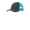 Grey Steel/ Neon Blue, variant on Port Authority Men's Snapback Trucker Cap, Rich Navy, One Size