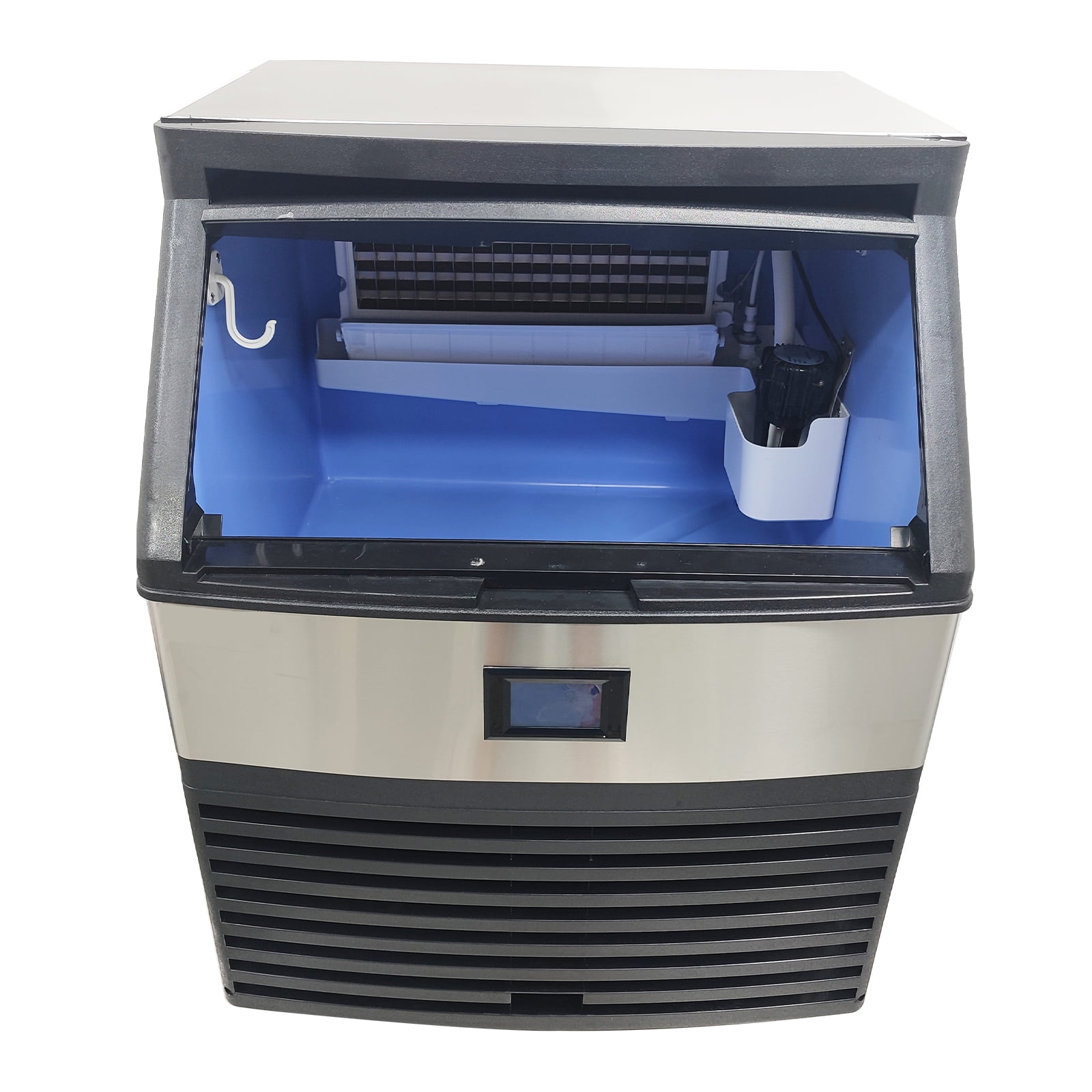 330LBS Freestanding Stainless Steel Ice Machine with Filter Water Cooled Ice Making Machine
