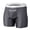 1Pack:DarkGrey, variant on Men's Extended Length Nylon Boxer Briefs Comfortable Breathable Bulge Enhancing Pouch Black L