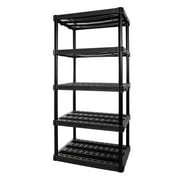 Plano 5-Shelf Extra Heavy Duty Plastic Storage Shelf Unit, 72.5 x 36 x 24, 1000lb Capacity