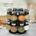 thumbnail image 5 of 16 Jar  Revolving Countertop Spice Rack with Lift & Pour Caps and Spices Included, FREE Spice Refills for 5 Years: Black and Chrome, 5 of 7