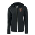 thumbnail image 2 of Women's-Cutter & Buck  Black Real Salt Lake Daybreak Eco Recycled Full-Zip Hoodie, 2 of 3