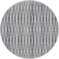 thumbnail image 2 of Addison Rugs Dream Shag Premium Machine Washable Transitional Textured Stripes Ocean Round Rug, 8' x 8', 2 of 8