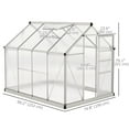 thumbnail image 3 of Outsunny Greenhouse, Walk-In Hot House, Clear PC Board with Sliding Door, 3 of 10