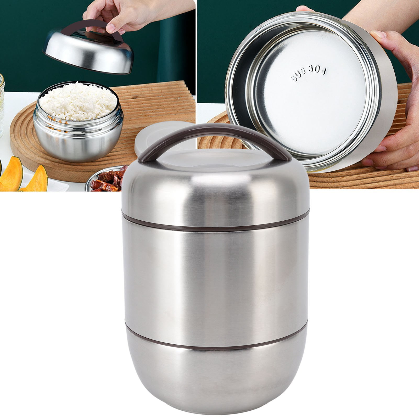 4 Layer Stackable Compartment Insulation Bento Lunch BoxStainless Steel Lunch Container With Airtight Cover Food Compartment for Outdoor Travel