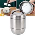 thumbnail image 1 of Stainless Steel Lunch Box, Multipurpose Silver 1.5L     Food  Boxes 4 Layer Leakproof  for Travel, 1 of 7