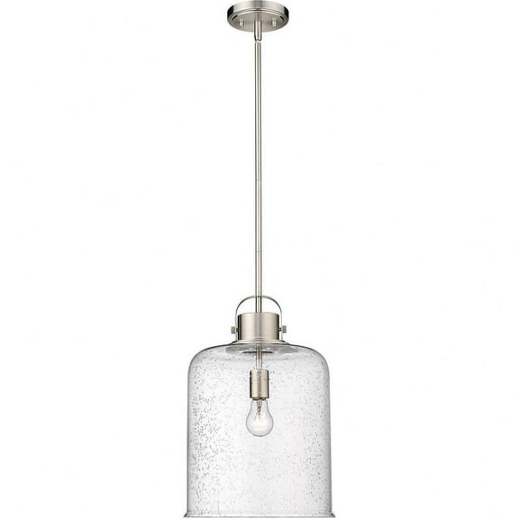 1 Light Pendant in Transitional Style-18.25 inches Tall and 12 inches Wide-Brushed Nickel Finish Bailey Street Home 372-Bel-4620042