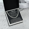 thumbnail image 2 of To My Man - I Love You Forever & Always Cuban Link Chain Necklace, Cuban Link Chain, Stainless Steel or Yellow Gold, Message Card & Gift Box, 2 of 5