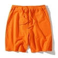 thumbnail image 3 of YLSDY Men Lightweight Workout Cotton Shorts Casual Soft Elastic Waist Athletic Shorts Cargo Short Pants for Gym Basketball Running Orange L, 3 of 6