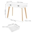 thumbnail image 2 of Homfa White Desk with Drawers, Makeup Table for Girls, Study Work Desk Table for Home Office Writing, 2 of 12