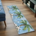 thumbnail image 3 of Tropical Plant Washable Area Rug 2x6 Blue Wood Grain Starfish Vintage Low-Profile Area Rugs with Non Slip Backing Indoor Floor Carpet for Entrance Living Room Bedroom Home Office, 3 of 9