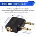 thumbnail image 3 of Cateissary Adaptador portátil 4x para conversión de Audio Mono, convertidor de adaptador de avión aéreo garantizado con sonido Cables de audio/vídeo, 3 of 6
