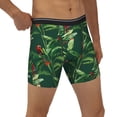 thumbnail image 4 of Mens Underwear, Farmhouse Cute Parrot Banana Leaf Mens Underwear Boxer Briefs, Soft Breathable Underwear Long Leg For Men, 4 of 8