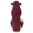 thumbnail image 3 of BLISSFUL STEP Women's Open Toe Platform Ankle Strap Chunky Heel Sandals, 3 of 6