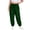 Green, variant on Women's Plus Size Jogger Pants Drawstring Elastic Waisted and Stretch Tapered Leg Solid Color Cargo Pants Summer Lightweight Soft Comfort Sports Workout Wear Red XXXL