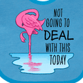 thumbnail image 4 of Inktastic Not Going to Deal with This Today- Sleeping Flamingo Boys or Girls Baby Bib, 4 of 4