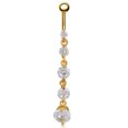 thumbnail image 1 of Zircons String Electroplate Inox Ventre Nombril Anneau Corps Piercing Bijoux (1), 1 of 2