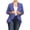 Mpol Royal Blue, variant on Women's Plus Size Casual Long Sleeve Open Front Jacket Blazer