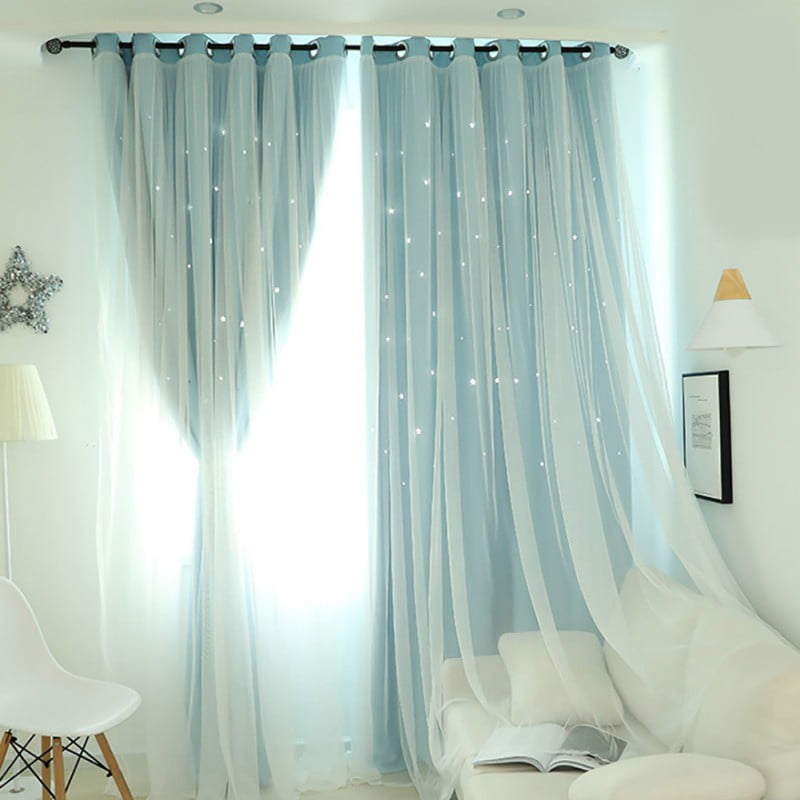 Star Blackout Curtains For Bedroom Teen, Room Darkening Curtains For Nursery