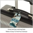 thumbnail image 3 of Square 2Pack PU Leather Seagull Cruise Luggage Tag with Privacy Cover and Name ID Tag for Travel Handbags Backpacks Luggage Tags, 3 of 6
