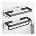 thumbnail image 5 of Bathroom Shelves Wall Mounted Glass Shelves for Bathroom Floating Shelf with Towel Holder Glass Shower Shelf 2 Tier Bathroom Wall Organizer, 5 of 7
