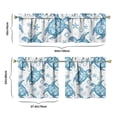 thumbnail image 6 of Kitchen Curtains 24 Inch Short - 3 Panel Set, Hawaiian Sea Turtle Ocean Design, Tropical Underwater Marine Life Print, Rod Pocket Window Curtain, Easy Wash, 6 of 6