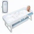 thumbnail image 2 of 51 inch Foldable Bathtub, Bathtub for Adult,Large Collapsible Tub with Flip-up Handle,Freestanding Surround Collapsible Bathtub,No Lid,Hot Bath,Ice Bath, 2 of 8