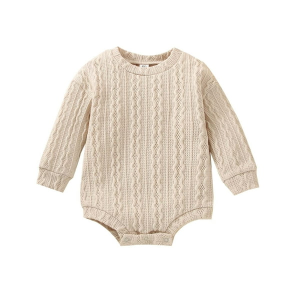 Cathalem Baby Boy Summer Clothes Unisex Baby Thermal Long Sleeve Bodysuits (White,9-12 Months)