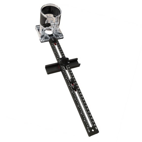 Heavy Duty Router Base Slotting Jigs Aluminum 4 in 1 Template Tool for Woodworking Projects with Twin Measurement Scale