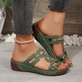 thumbnail image 6 of Sandals For Women Casual Fish Mouth Thick-soled Bottom Solid Color Fashion Wedge Summer Style Vacation Essentials Slides for Women Footwear, 6 of 9
