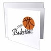 3dRose Basketball Being Shot into Basket Design, Greeting Cards, 6 x 6 inches, set of 12