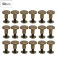 thumbnail image 3 of YLSHRF Rivet,50 Set 8mm Pure Copper Flat Head Rivets Leather Strap Screws Kit For Notebook Binding, 3 of 8