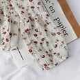 thumbnail image 5 of Ladies Korean Retro Floral V-Neck Flare Sleeve Topwoner Small Fresh Long Sleeve Shirt, 5 of 7