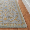 thumbnail image 3 of SAFAVIEH Cambridge Jordan Geometric Wool Area Rug, Blue/Gold, 5' x 8', 3 of 11