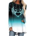 thumbnail image 2 of Ichuanyi liquidación de la moda femenina camiseta suelta de manga larga blusa redonda de cuello redondo ICHUANYI WER2023081603555, 2 of 5