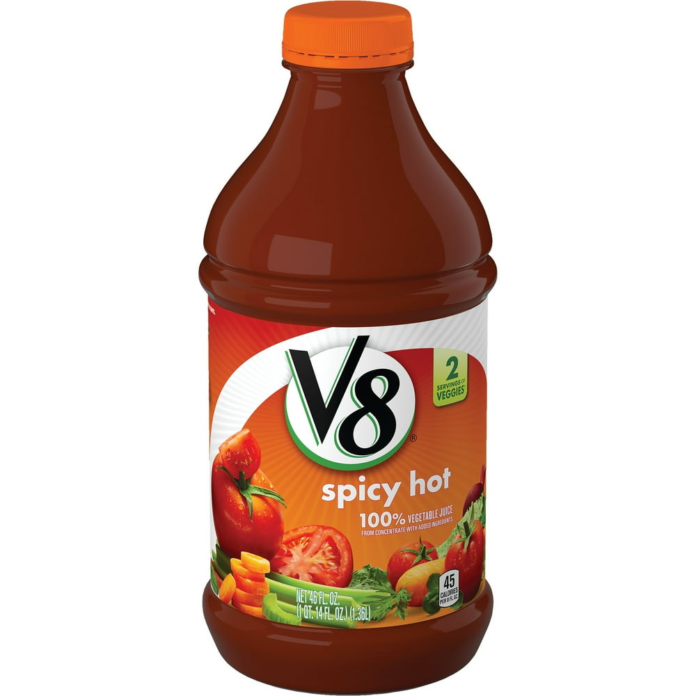 V8 Spicy Hot 100 Vegetable Juice, 46 oz. Bottle