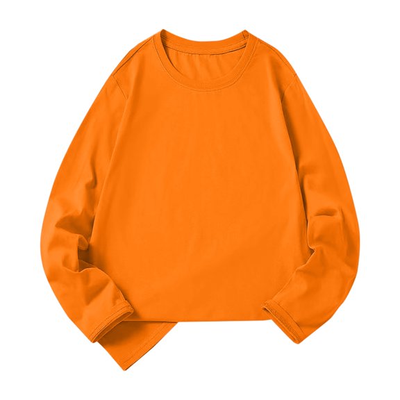 KVPLBQFD Girls Tees Girls' Tops Shirts for Teens Girls Size 18 Clothes for Baby Girl Size 9 Girls Clothes Infant Clothes Girls 0-3 Months Toddler, Orange 7-8 Years